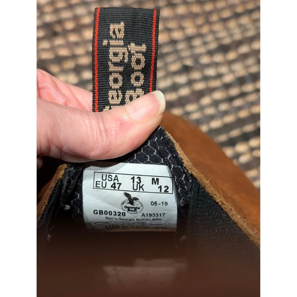 Georgia Boot Mens Georgia Giant Revamp Brown Romeo Moc Toe Shoe Size 13